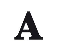 Adzif.biz Le sticker de decoration - Lettres Aluminium pour enseigne couleur noir police Baskerville épaisseur 3mm. Lettres géantes à fixer