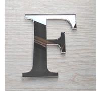 Adzif.biz Le sticker de decoration - Lettres Miroir Adhésif - Lettre F - Hauteur 10 cm - Initiale Autocollante - Alphabet miroir - Décoration Plexi Miroir - Alphabet 26 Lettres