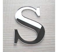 Adzif.biz Le sticker de decoration - Lettres Miroir Adhésif - Lettre S - Hauteur 15 cm - Initiale Autocollante - Alphabet miroir - Décoration Plexi Miroir - Alphabet 26 Lettres