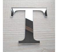 Adzif.biz Le sticker de decoration - Lettres Miroir Adhésif - Lettre T - Hauteur 15 cm - Initiale Autocollante - Alphabet miroir - Décoration Plexi Miroir - Alphabet 26 Lettres