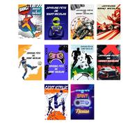 Adzif.biz Le sticker de decoration - Lot de 10 cartes Saint Nicolas - Carte Joyeuse Fête - Idéal pour offrir