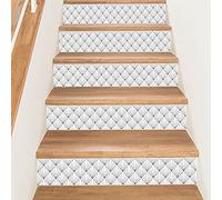 Adzif.biz Le sticker de decoration - Lot de 4 Contre Marches Adhésives Pour Escalier - Dimensions 100 x 17 cm - Visuel ART DECO - Contre marche Adhésif Autocollant Pour Escaliers - 4 Bandes - Stickers