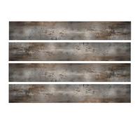 Adzif.biz Le sticker de decoration - Lot de 4 contremarches Effet tôle Rouille Acier Zinc Autocollantes, Stickers Effet tôle Vintage pour escalier