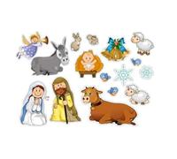 Adzif.biz Le sticker de decoration - Planche de Stickers Décoration de Noël - Sujet Creche pour Vitre ou Surface Murale - format A4