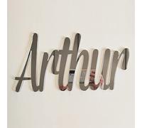 Adzif.biz Le sticker de decoration Prénom Argent Miroir Plexiglass. Mot Argent plexi Miroir. Décoration Anniversaire Personnalisée Prénom, Mariage. Prénom Porte Chambre