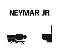 Adzif.biz Le sticker de decoration - Sticker Abattant WC Humoristique Neymar JR - Dimensions 18 x 23 cm / 180 x 230 mm