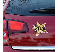 Adzif.biz Le sticker de decoration - Sticker Bébé à Bord Bébé Star (J0152). Autocollant en étoile de 13,5 x 13 cm à Coller sur la Voiture, Avertissement de sécurité