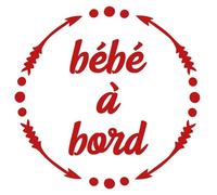 Adzif.biz Le sticker de decoration - Sticker Bebe A Bord (J0109)