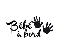 Adzif.biz Le sticker de decoration - Sticker Bebe A Bord Petites Mains (J0123)