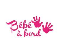 Adzif.biz Le sticker de decoration - Sticker Bebe A Bord Petites Mains (J0123)