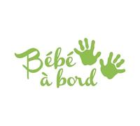 Adzif.biz Le sticker de decoration - Sticker Bebe A Bord Petites Mains (J0123) - Autocollant pour véhicule