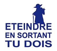 Adzif.biz Le sticker de decoration - Sticker Interrupteur - Dessin animé - Aspect Brillant Bleu Cobalt