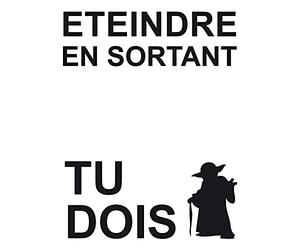 Adzif.biz Le sticker de decoration - Sticker Interrupteur - Star Wars - Aspect Mat Noir