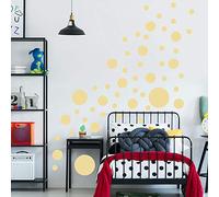 Adzif.biz Le sticker de decoration - Sticker Planche De Forme Géométriques - Rondes - Planche de 55 stickers - Masking Tape - Crème - Mat - Adhésifs