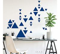 Adzif.biz Le sticker de decoration - Sticker Planche De Forme Géométriques - Triangles - Planche de 55 stickers - Masking Tape - Bleu Cobalt - Brillant - Adhésifs