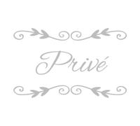 Adzif.biz Le sticker de decoration - Sticker " Privé " pour porte. - décoration de porte d'intérieur - couleur argent