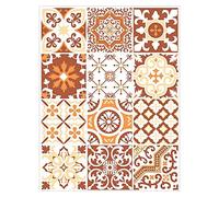 Adzif.biz Le sticker de decoration - Stickers Carreaux Muraux - Dimensions d'un Sticker : 20 x 20 cm / 200 x 200 mm - Planche de 12 Autocollants Adhesifs Carrelage -ORANGEMONKEY