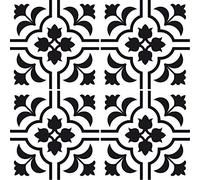 Adzif.biz Le sticker de decoration, Stickers pour Carreau Sol, Carrelage adhesif Sol, Salle de Bains et Cuisine, Design: BLACK CALVET, 30 x 30 cm (300 x 300 mm)