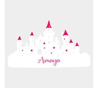Adzif.biz Le sticker de decoration - Tête de lit château Princesse Personnalisable, Décoration Princesse, Tête de lit Petite Fille, Tête de lit Enfant, Décoration Chambre Enfant.