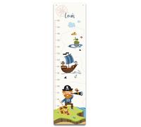 Adzif.biz Le sticker de decoration - TOISE PIRATE. TOISE MURALE ENFANT, BÉBÉ. TOISE PERSONNALISABLE. TOISE PRENOM ENFANT. TOISE À SUSPENDRE. RÈGLE HAUTEUR ENFANT. TABLEAU CROISSANCE ENFANT.