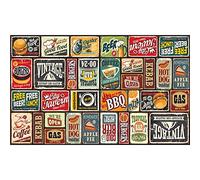 Adzif.biz Le sticker de decoration - Vintage - Dimensions 90 x 55 cm / 900 x 550 mm - Sticker Adhésif de Décoration pour Table Basse IKEA Modèle Lack