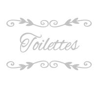 Adzif.biz Sticker Porte - Argent - 21 x 13 cm - Modern - Vinyle - Usage Unique - Intérieur