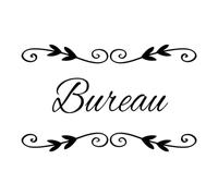 Adzif.biz Sticker Porte - Sticker Mural - Bureau - Noir Brillant - 21 x 13 cm - Porte Intérieure - Moderne ou Sleek - Usage Unique - Indoor - Papier - 1 Unité