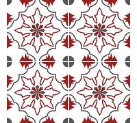 Adzif.biz Stickers carrelage - Salle de Bain et Cuisine I Film Amovible décoratif Carreaux pour sol - Enjolivement de Salle de Bains I Carrelage adhésif - Modèle : CLOVID 25x25 cm I Vendu à l’unité