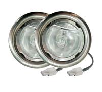 ADZJOY 2 pièces Ancienne 12V AC hotte lumière 20W Ampoule halogène 1.97-2.56in Trou Ampoule d'armoire de Cuisine avec connecteur EL lumière de cuisinière de Cuisine