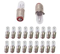 ADZJOY Lot de 20 Mini-Ampoules E5 for Micro-indicateur, 1,5 V, 2,5 V, 6,3 V, 12 V, 24 V, for Instrument de Microscope, Petite Ampoule, Douille à vis E5, Support de Lampe(20pcs 1.5V)