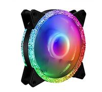 AE Dual Halo RGB Case Fan, 12CM Desktop PC Fan, Illusion Colour Changing Fan, Inside and Outside Aurora Silent Fan, Thermostatic Fans.