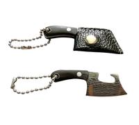 AE-GLAS Décapsuleur couteau couteau de poche pour porte-clés, avec manche en bois et capuchon de protection, petit en acier inoxydable, mini cutter, ouvre-paquets, ouvre-lettres, loisirs créatifs