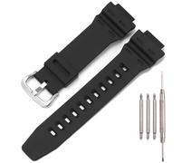 AE1500WH Bracelet de montre de rechange en caoutchouc compatible avec Casio AE1500 WS1500H WS1700H DW291 W737H - Bracelet de montre de sport étanche avec outils d'installation (bracelet noir avec