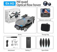 Ae7-Avion de photographie aérienne intelligent à trois caméras 8K,évitement d'obstacles,positionnement du flux optique,quatre axes,2024 - Type Black-6K-1B