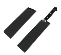 Aeaocvo Lot de 2 housses de protection pour couteaux de chef - 22 x 5,5 cm - Protection de lame pour couteaux de moins de 8" - En ABS - Avec polaire - Noir