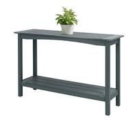 AeasyG HIPS Table Console d'extérieur résistante aux intempéries 48 pouces Table latérale 2 étages pour l'intérieur et l'extérieur Table de buffet multifonction Organiseur de rangement pour l'entrée