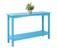 AeasyG HIPS Table Console d'extérieur résistante aux intempéries 48 pouces Table latérale 2 étages pour l'intérieur et l'extérieur Table de buffet multifonction Organiseur de rangement pour l'entrée