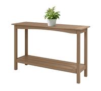 AeasyG HIPS Table Console d'extérieur résistante aux intempéries 48 pouces Table latérale 2 étages pour l'intérieur et l'extérieur Table de buffet multifonction Organiseur de rangement pour l'entrée