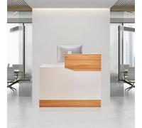AeasyG Table de réception moderne de 47 pouces avec gestion des câbles et espace de rangement, convient pour les bureaux et les espaces commerciaux (modèle standard)