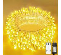 AebeChun Guirlande Lumineuse Exterieur, 15m 150LEDs Guirlande Lumineuse Noel Intérieur IP44 étanche, 8 Modes avec Télécommande pour Maison Sapin Jardin Fenêtre Mariage (Blanc Chaud)