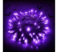 AebeChun Guirlande Lumineuse Halloween Violette 3 m 30 LED, à Piles avec 2 Modes d’Éclairage, IP44 Étanche, Décoration pour Halloween, Fête, Intérieur Extérieur, Jardin et Noël