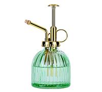 Aebor Flacon pulvérisateur en verre pour plantes d'intérieur et d'extérieur - 16,5 cm - Vert + doré - Petit arrosoir - Pour plantes d'intérieur et d'extérieur - Vert + doré (vert + or A)