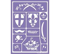 AEC - FA10003 - Déguisement - Pochoir Adhésif Chevalier et Pirate