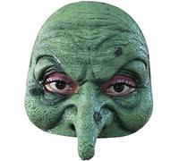 AEC - MAHAL671 - Demi-masque latex adulte sorciére verte