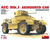 Aec Mk1 Armoured Voiture 1:3 5 Plastique Model Kit Miniart