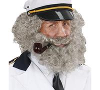 AEC - PE757/GRISE - Déguisement - Perruque + Barbe Bou Rousse - Taille Unique