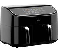 aeco aeco DUO Friteuse à air chaud 9 l 2850 W fonction minuteur, revêtement anti-adhésif noir