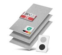Aeco Sound® - Protection Murale en Feutre | Set de 3 Pièces | Chaque 118x59cm | Autocollant | Panneaux Muraux en Feutre, Revêtement Mural, Insonorisation, Isolation Thermique et Phonique (Gris)
