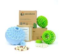 aecodune Pack Boule de Lessive + Boules de Séchage Ecologique & Economique - Boule 2 ans de Lavage (240 lavages) Senteur Jasmin pour Machine à Laver et Balles de Sèche Linge Réutilisables