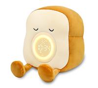 Aedcbaide Adorable Reveil Enfant,Toast Mignon Reveil Fille,reveil Pedagogique avec Support pour Téléphone,Rechargeable Et Gradable Veilleuse Enfant,Réveil Double avec Répétition De Réveil